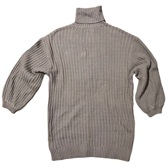 Urban Outfitters Oversized Turtleneck Sweater Dress Tunic Size S Gray Taupe Cozy - Picture 2 of 6